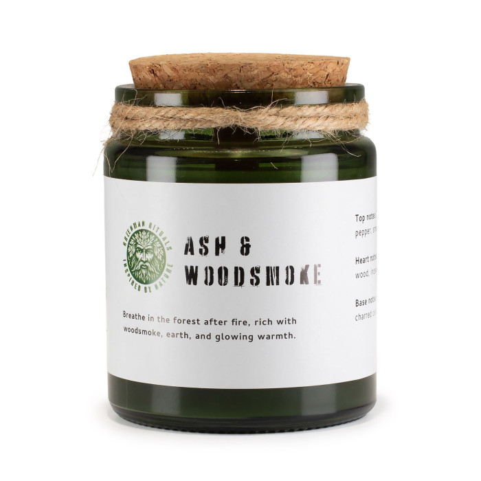 Bougie de soja Greenman Woodwick - Cendres et fumée de bois