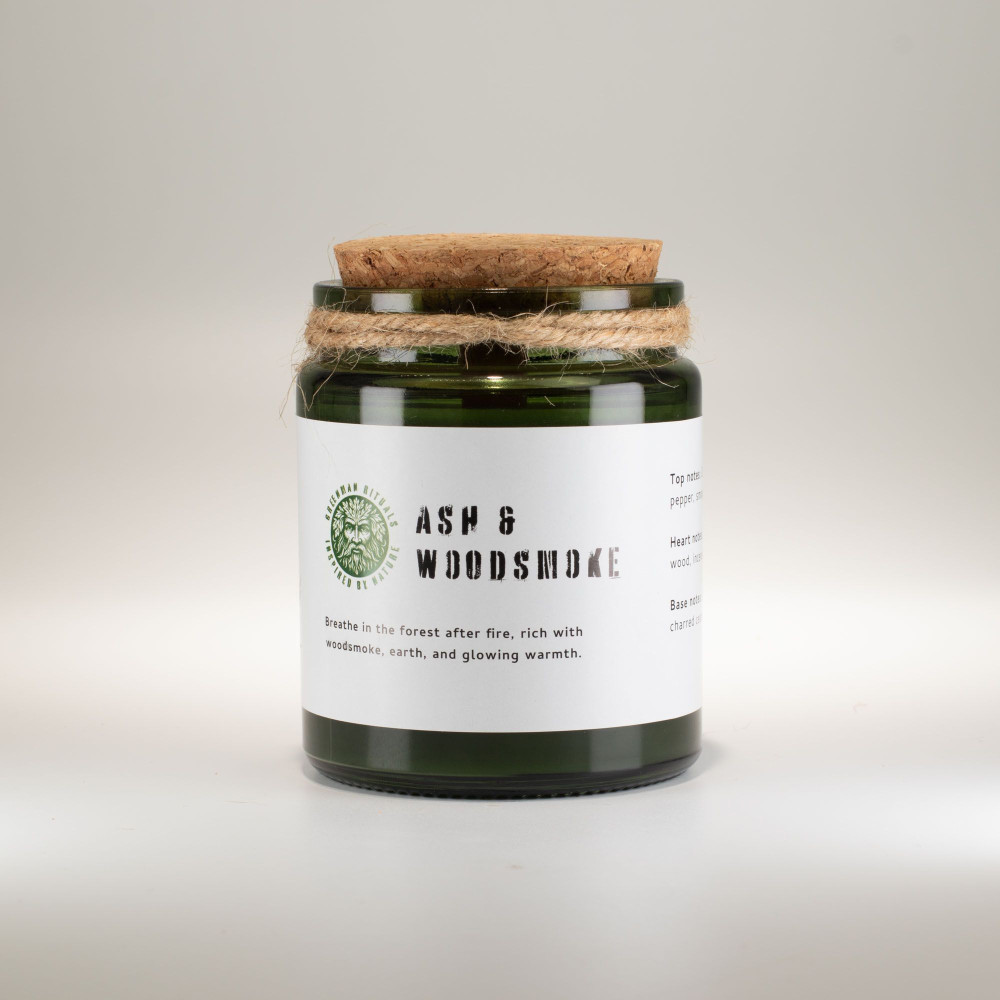 Bougie de soja Greenman Woodwick - Cendres et fumée de bois