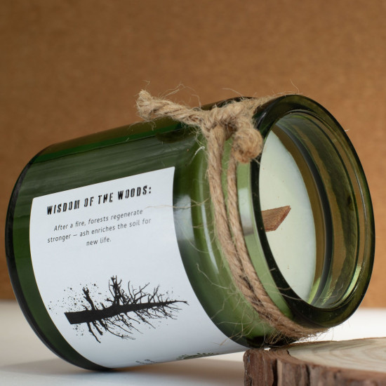Bougie de soja Greenman Woodwick - Cendres et fumée de bois