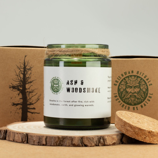 Bougie de soja Greenman Woodwick - Cendres et fumée de bois