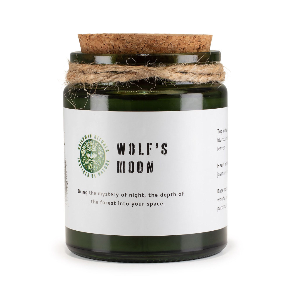 Bougie de soja Greenman Woodwick - Lune du Loup