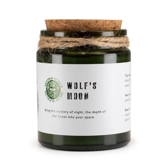 Bougie de soja Greenman Woodwick - Lune du Loup