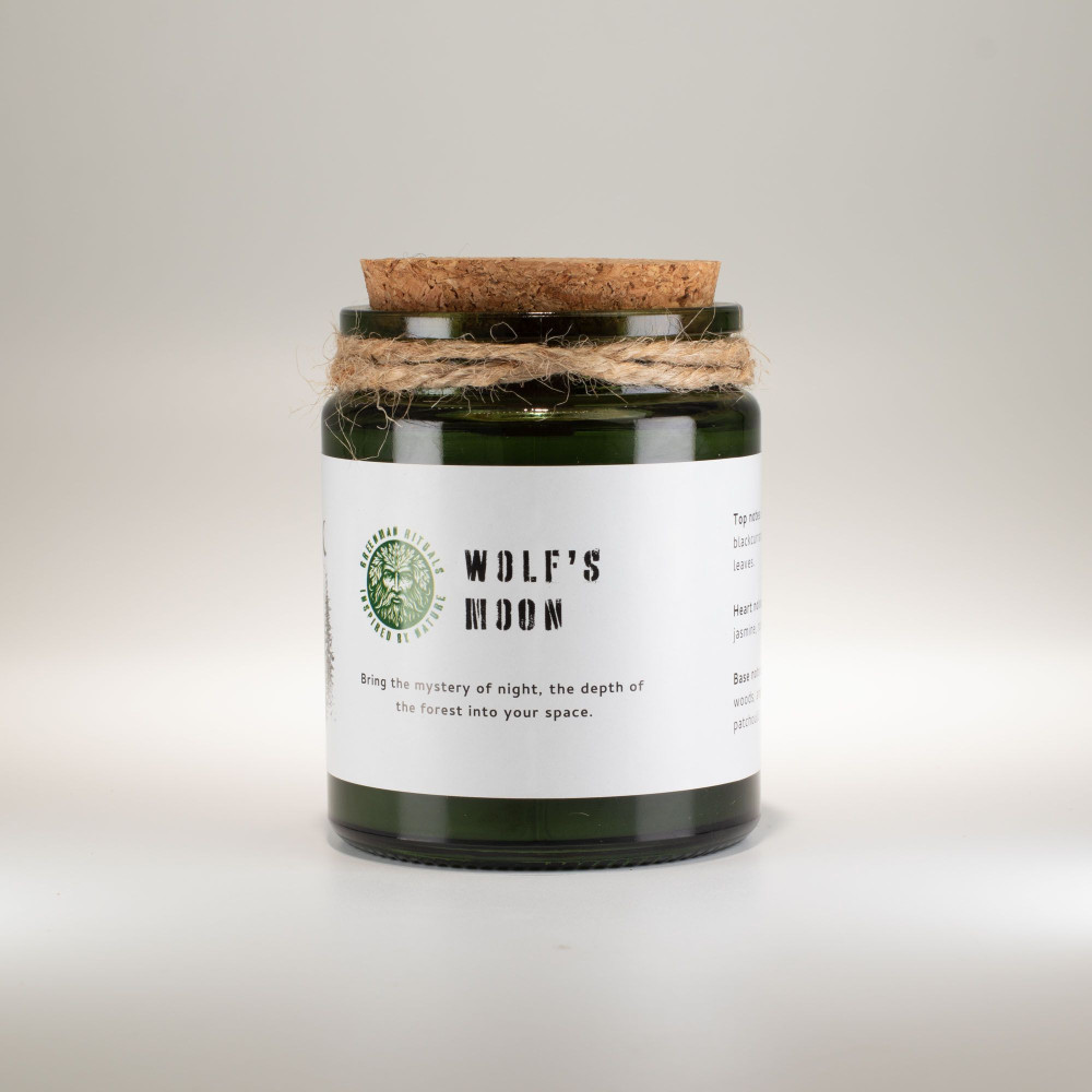 Bougie de soja Greenman Woodwick - Lune du Loup
