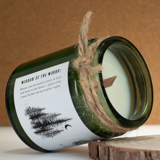 Bougie de soja Greenman Woodwick - Lune du Loup