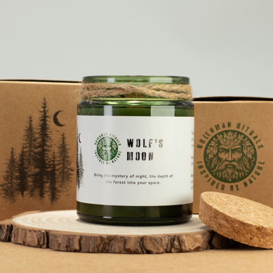 Bougie de soja Greenman Woodwick - Lune du Loup