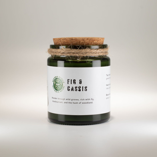 Bougie de soja Greenman Woodwick - Figue écrasée et cassis