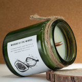 Bougie de soja Greenman Woodwick - Figue écrasée et cassis