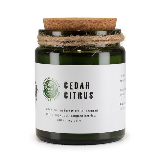 Bougie de soja Greenman Woodwick - Résine de forêt