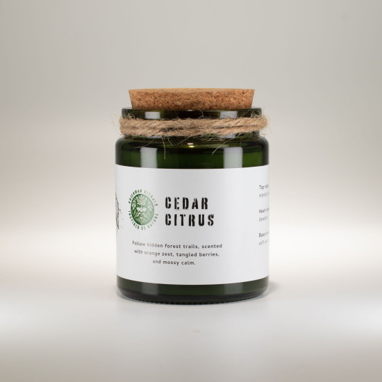 Bougie de soja Greenman Woodwick - Résine de forêt