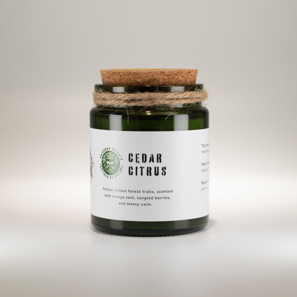 Bougie de soja Greenman Woodwick - Résine de forêt