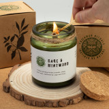 Bougie de soja Greenman Woodwick - Mousse et Brume