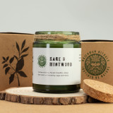 Bougie de soja Greenman Woodwick - Sauge et Menthe