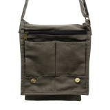 Sac messager en toile de coton - Graphite