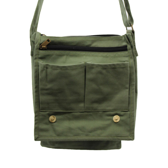 Sac messager en toile de coton - Vert