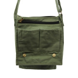 Sac messager en toile de coton - Vert