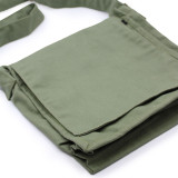 Sac messager en toile de coton - Vert