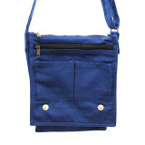 Sac messager en toile de coton - Bleu marine