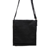 Sac messager en toile de coton - Noir