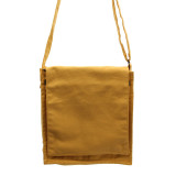 Sac messager en toile de coton jaune
