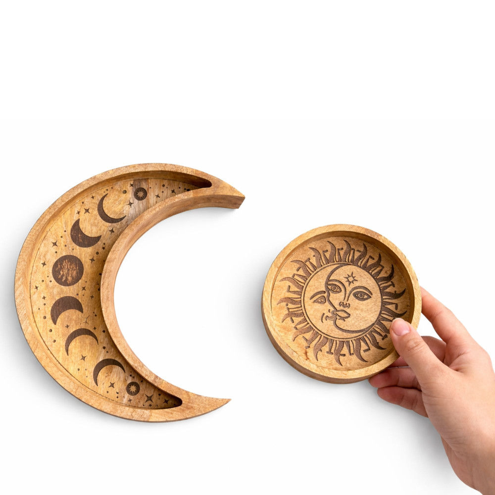 Plateau rond en forme de lune S/2