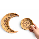 Plateau rond en forme de lune S/2