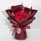 Grand bouquet de roses rouges - L'amour est éternel - Carte cadeau