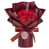 Grand bouquet de roses rouges - L'amour est éternel - Carte cadeau