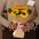 Grand bouquet de tournesols - L'amour est éternel - Carte cadeau