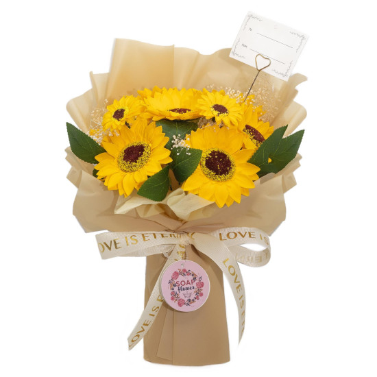Grand bouquet de tournesols - L'amour est éternel - Carte cadeau
