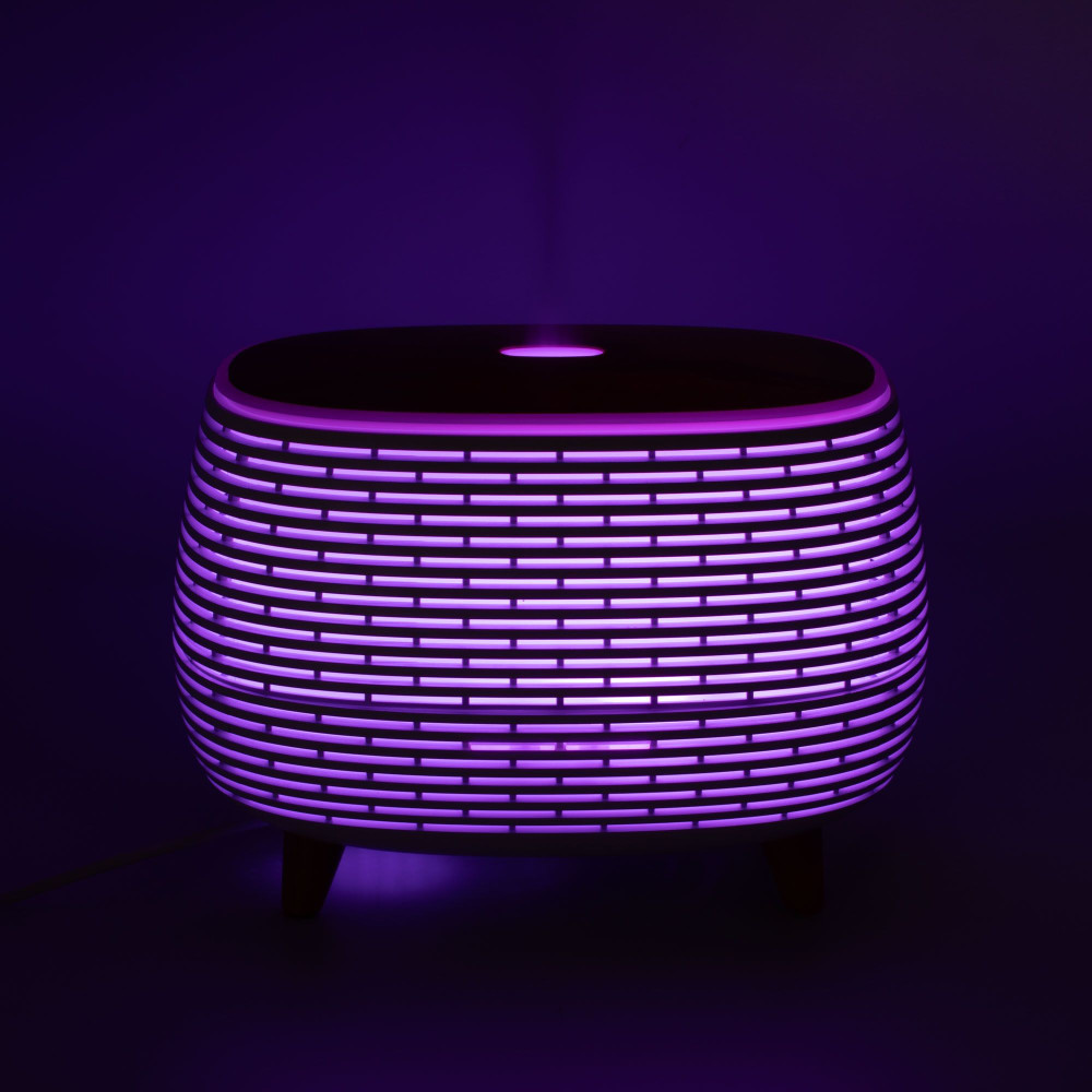 Diffuseur d'Arômes Rainuré avec LED Multicolore