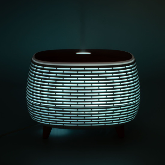 Diffuseur d'Arômes Rainuré avec LED Multicolore
