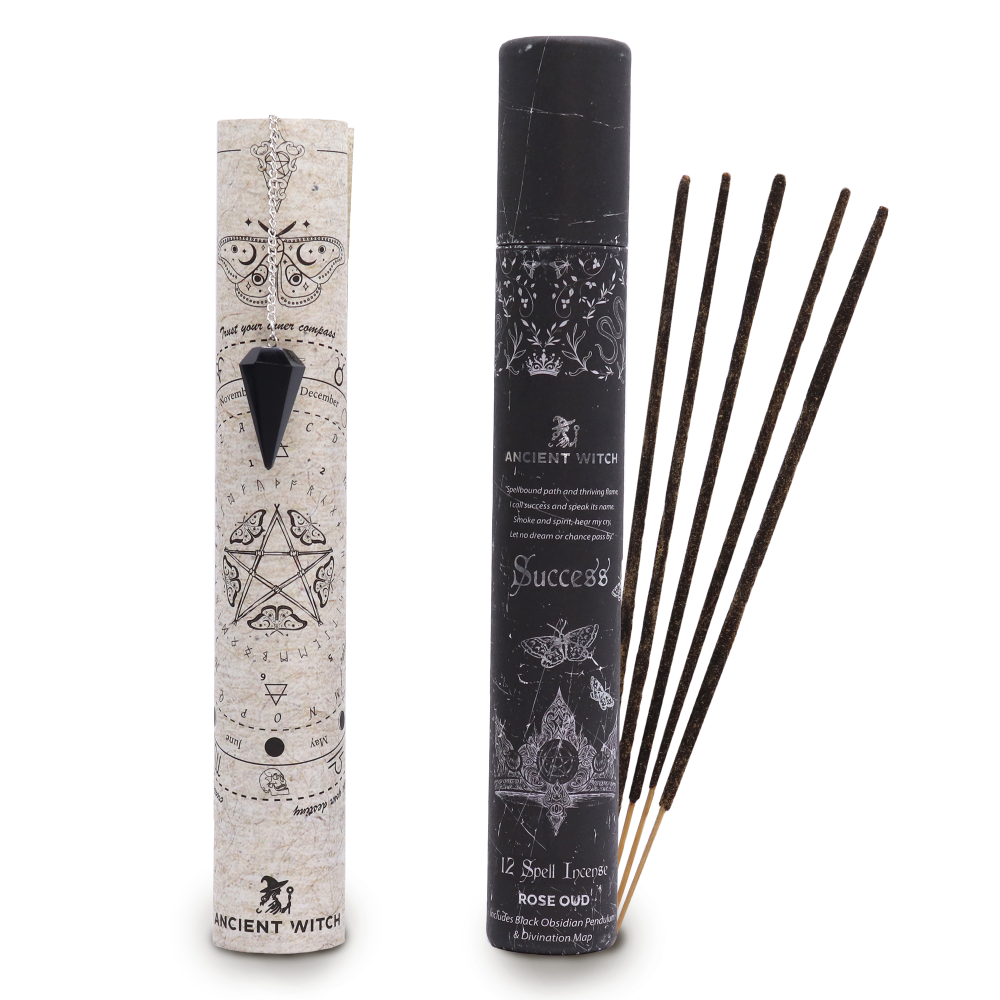 Encens Rituel Ancient Witch - Succès - Pendule en Obsidienne Noire