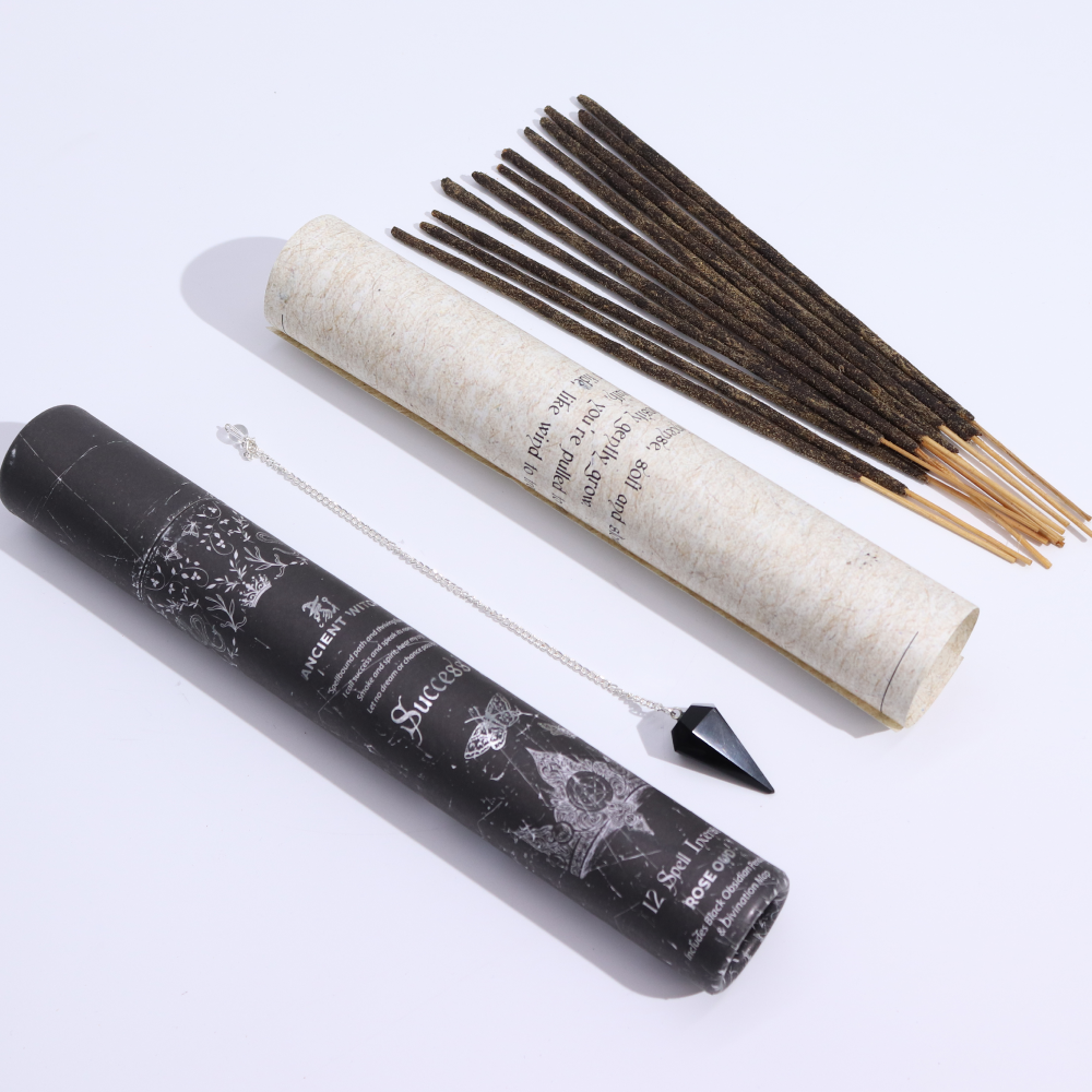 Encens Rituel Ancient Witch - Succès - Pendule en Obsidienne Noire