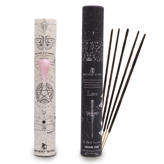 Encens Rituel Ancient Witch - Amour - Pendule en Quartz Rose