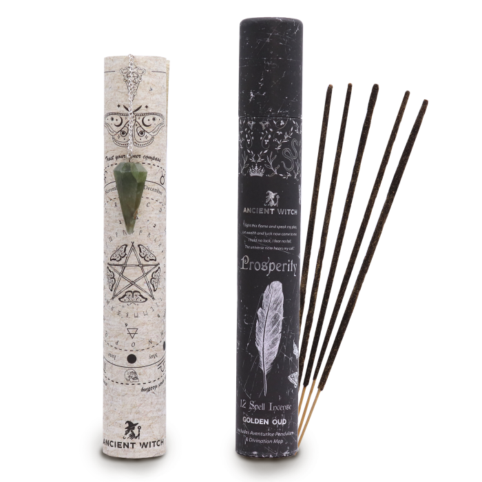 Encens Rituel Ancient Witch - Prospérité - Pendule en Aventurine