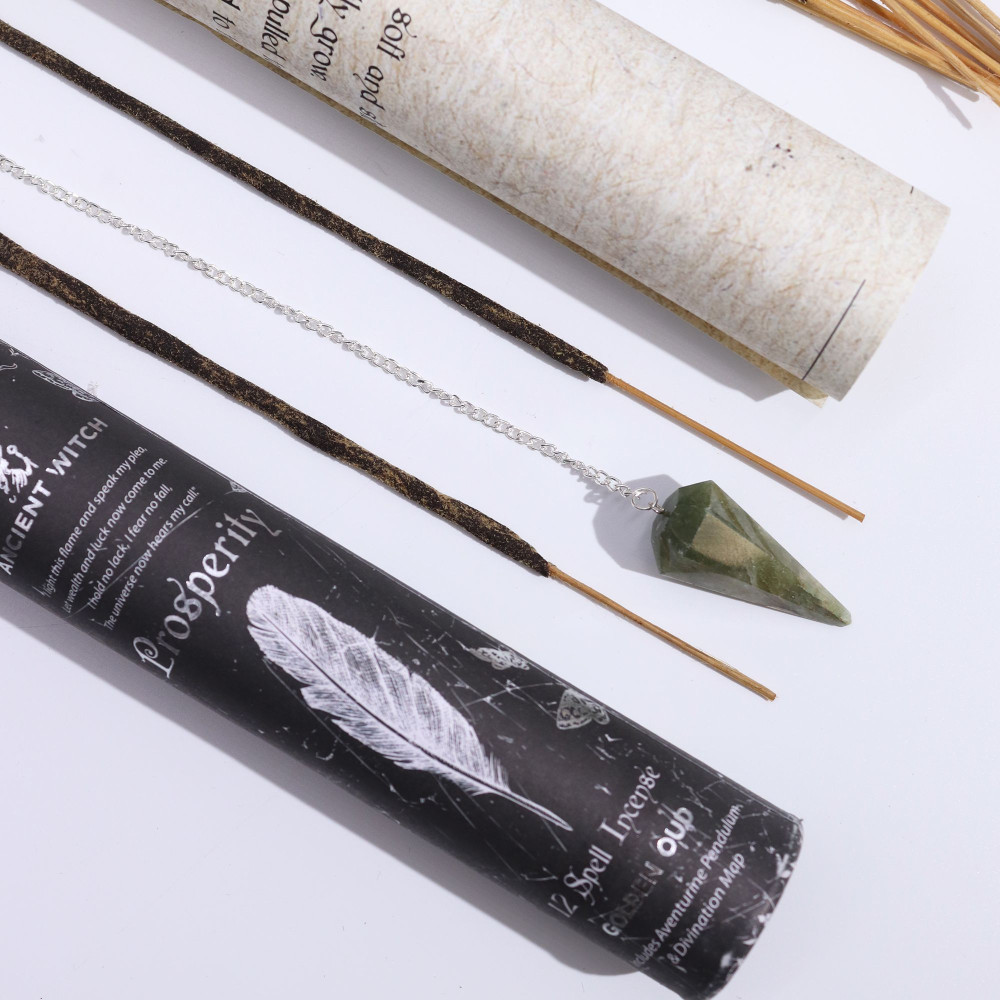 Encens Rituel Ancient Witch - Prospérité - Pendule en Aventurine