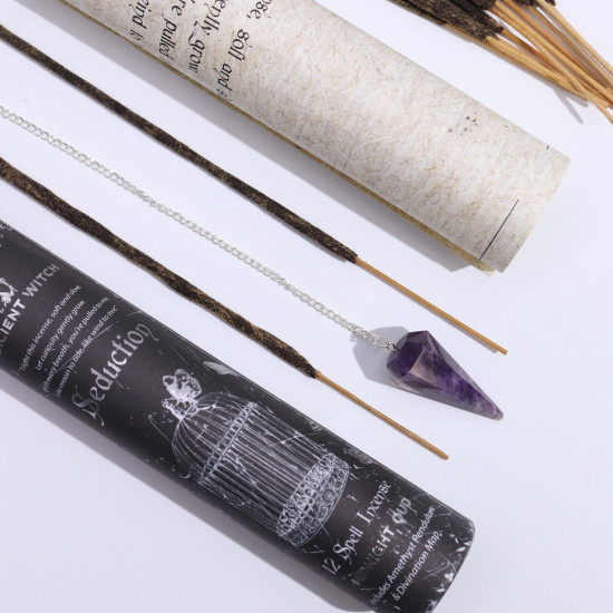Encens Rituel Ancient Witch - Séduction - Pendule en Améthyste