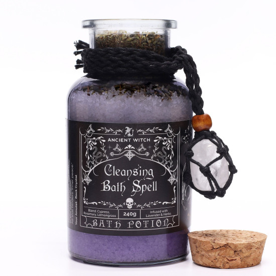 Potion de Bain Rituel Ancient Witch - Rock et Amulette en Cristal - Purification