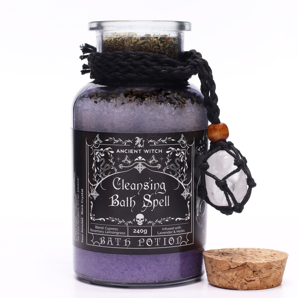 Potion de Bain Rituel Ancient Witch - Rock et Amulette en Cristal - Purification