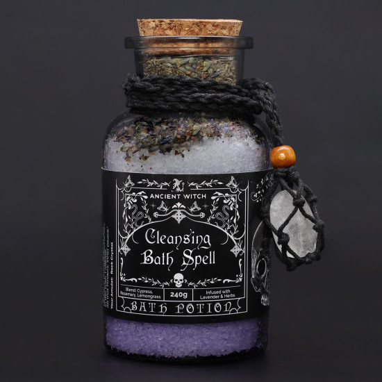 Potion de Bain Rituel Ancient Witch - Rock et Amulette en Cristal - Purification