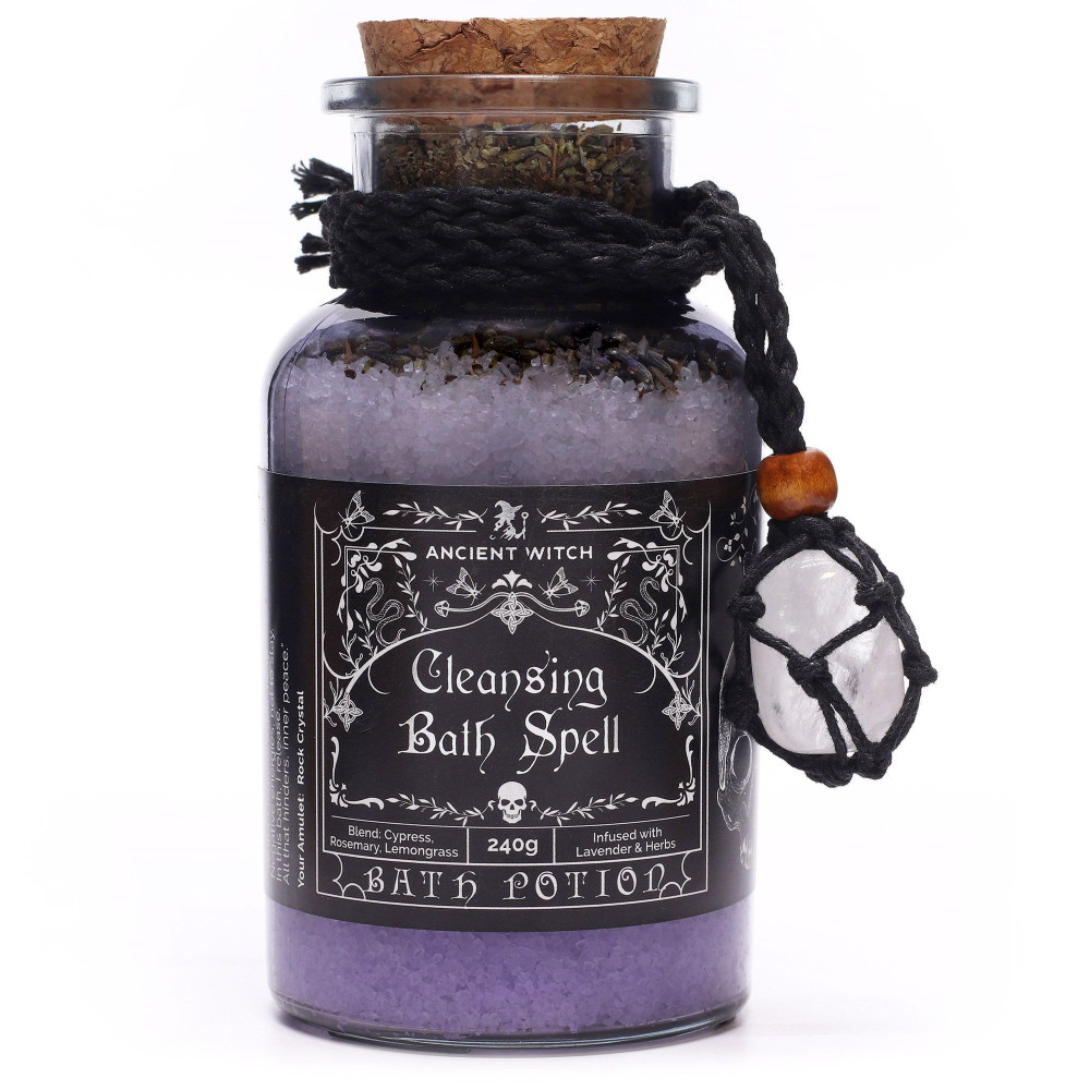 Potion de Bain Rituel Ancient Witch - Rock et Amulette en Cristal - Purification