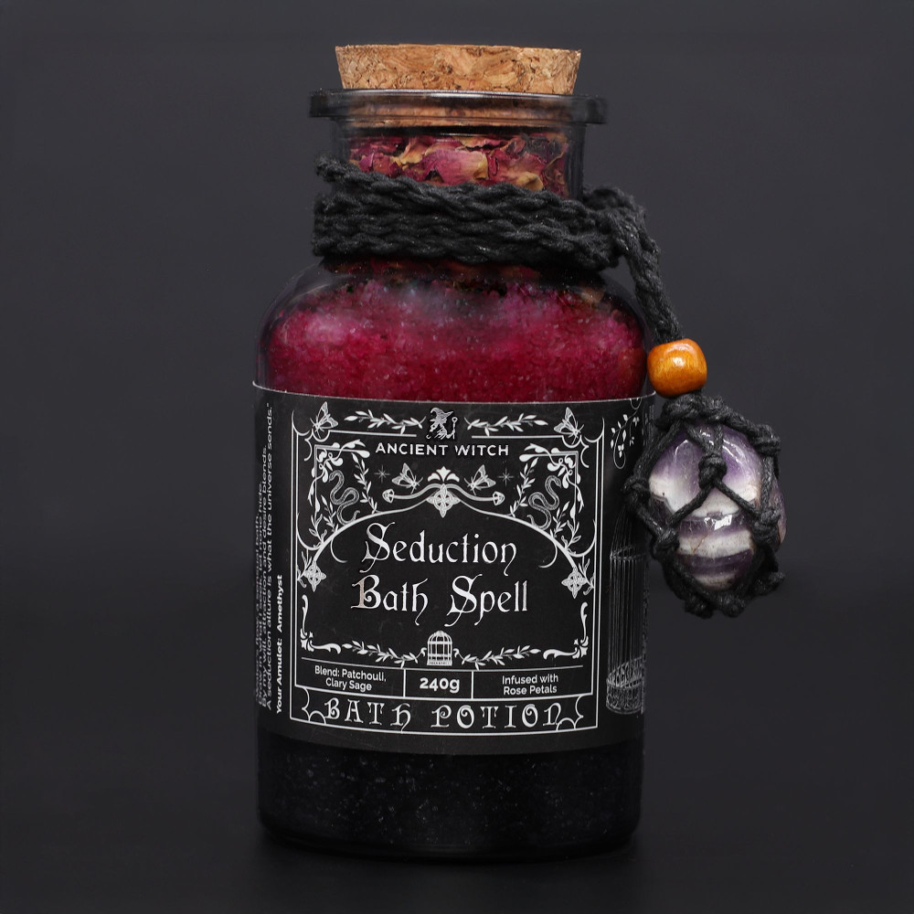 Potion de Bain Rituel Ancient Witch - Améthyste et Amulette en Cristal - Séduction
