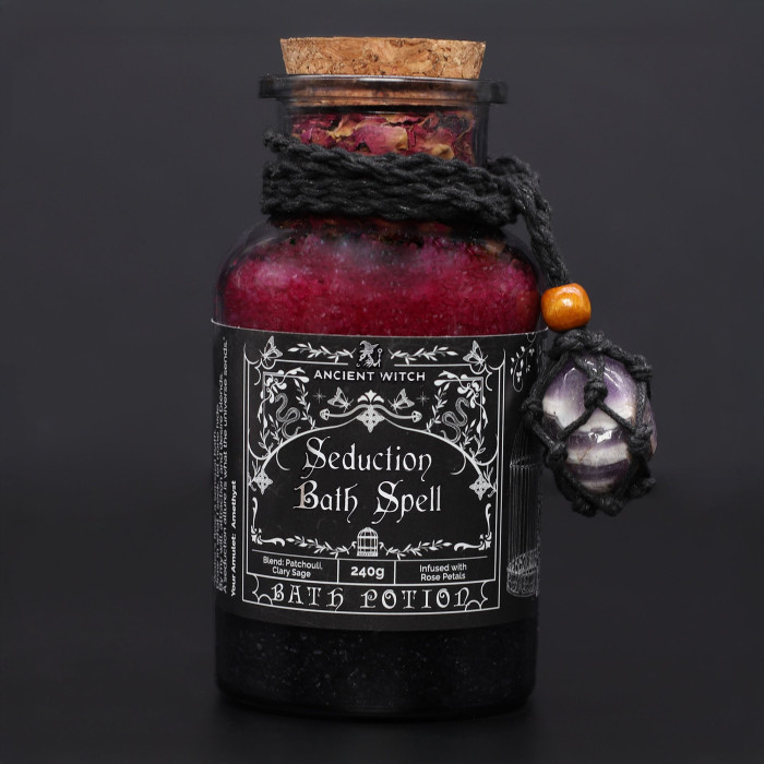 Potion de Bain Rituel Ancient Witch - Améthyste et Amulette en Cristal - Séduction