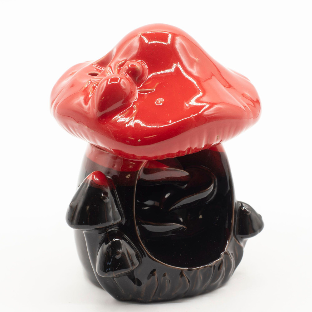 Brûleur d'encens à reflux - Grand champignon rouge