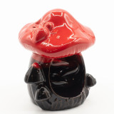 Brûleur d'encens à reflux - Grand champignon rouge