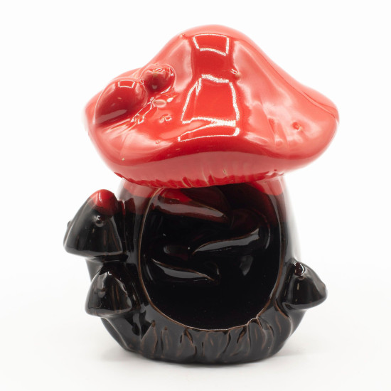 Brûleur d'encens à reflux - Grand champignon rouge