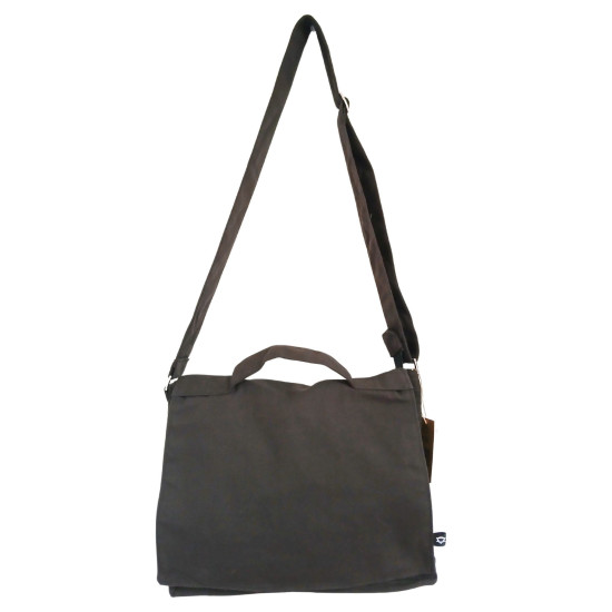 Sacoche pour ordinateur portable en toile de coton - Anthracite