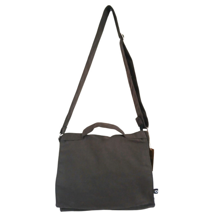 Sacoche pour ordinateur portable en toile de coton - Anthracite