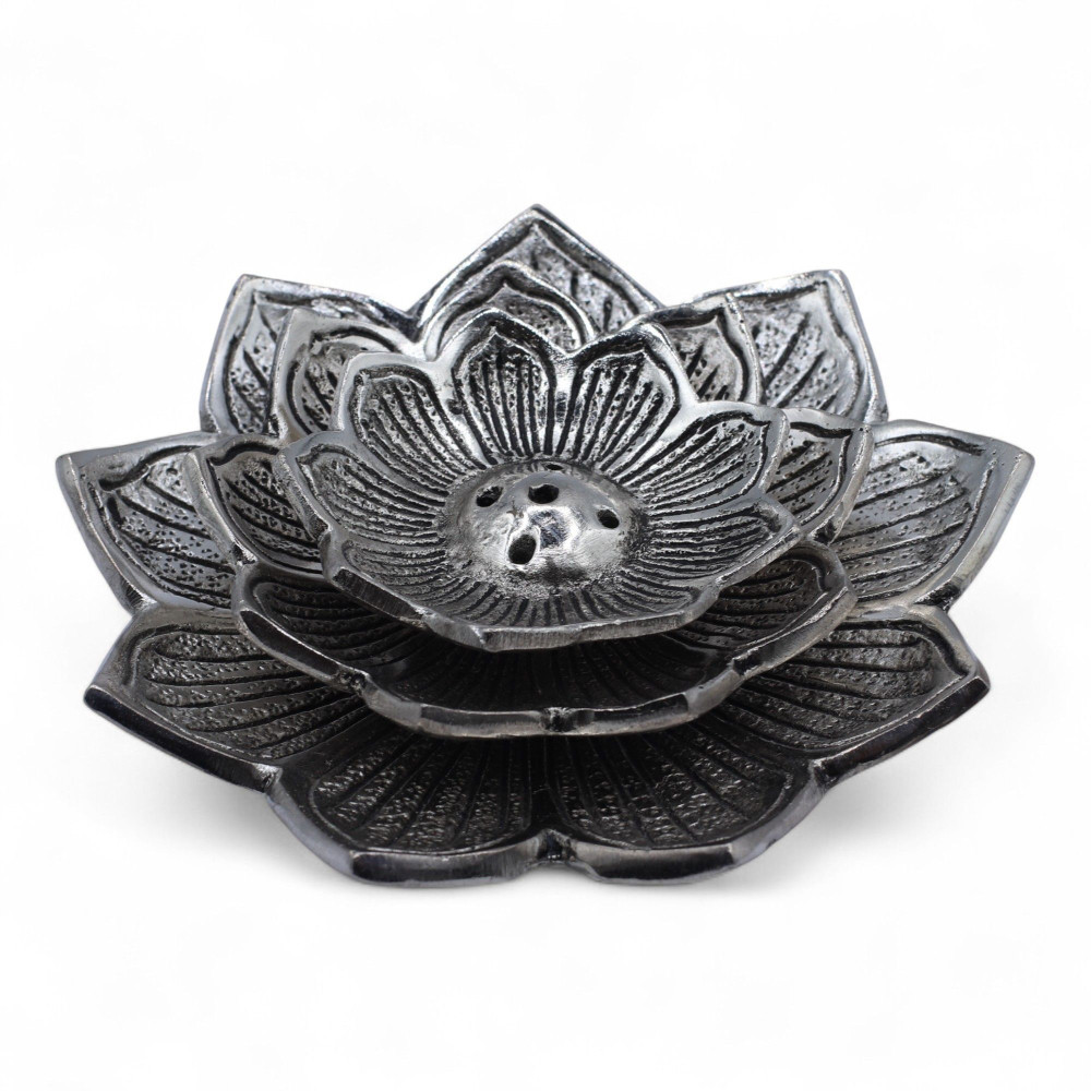 Porte-encens en forme de lotus à trois fleurs