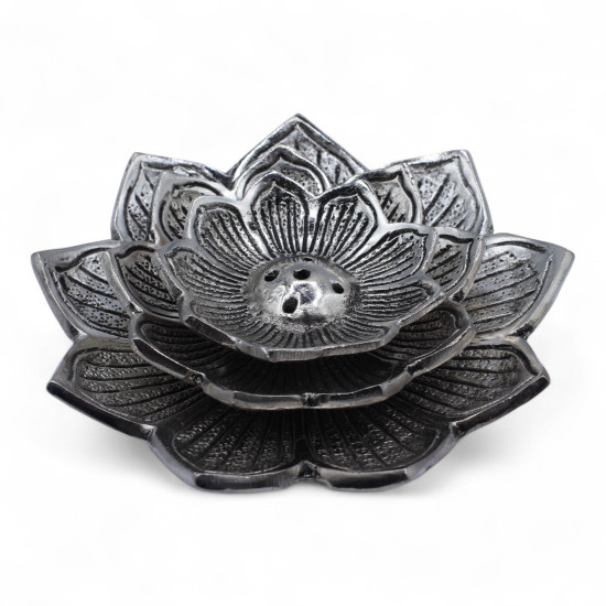 Porte-encens en forme de lotus à trois fleurs